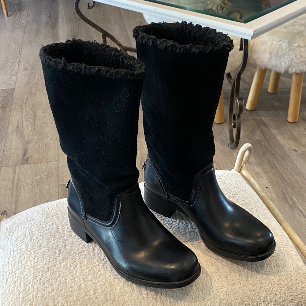 Cozy Black Winter Boots with Fur Lining